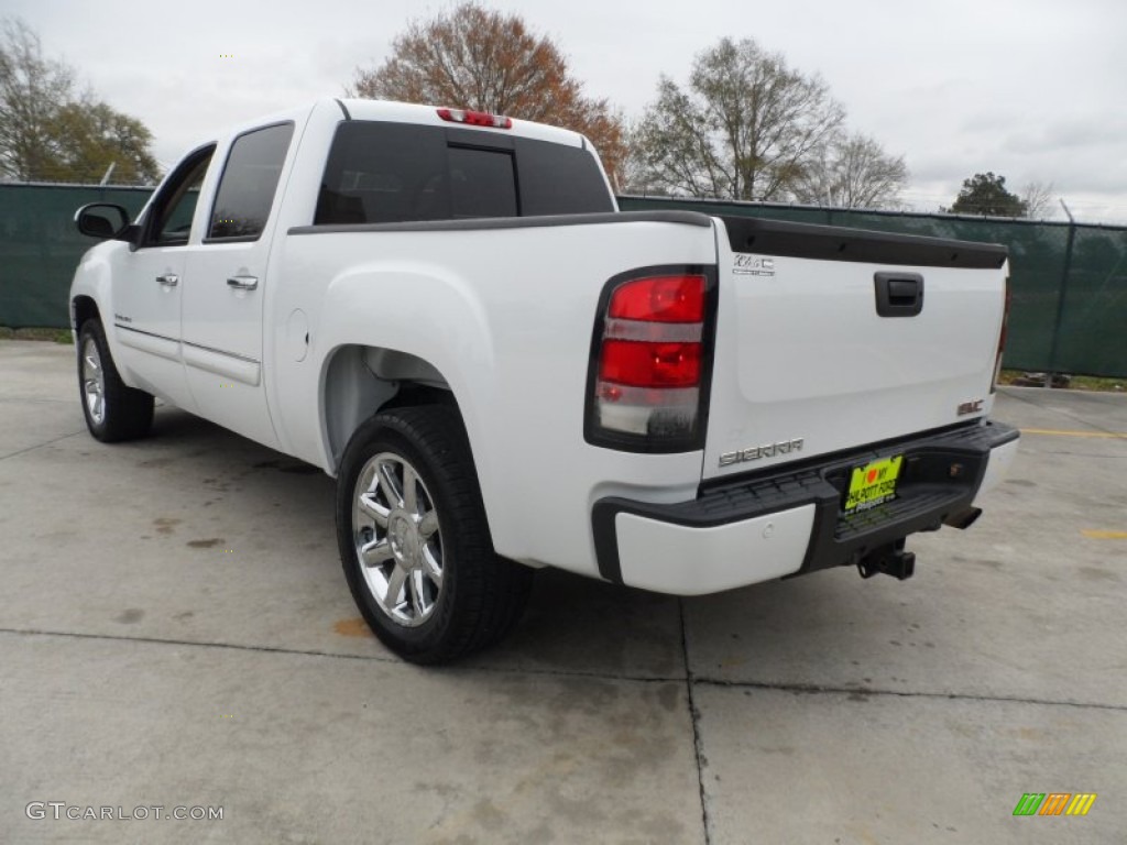 2008 Sierra 1500 Denali Crew Cab AWD - Polar White / Cocoa/Light Cashmere photo #5