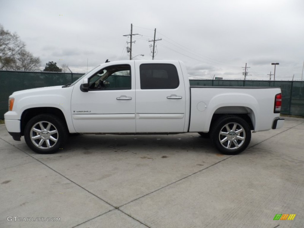 2008 Sierra 1500 Denali Crew Cab AWD - Polar White / Cocoa/Light Cashmere photo #6