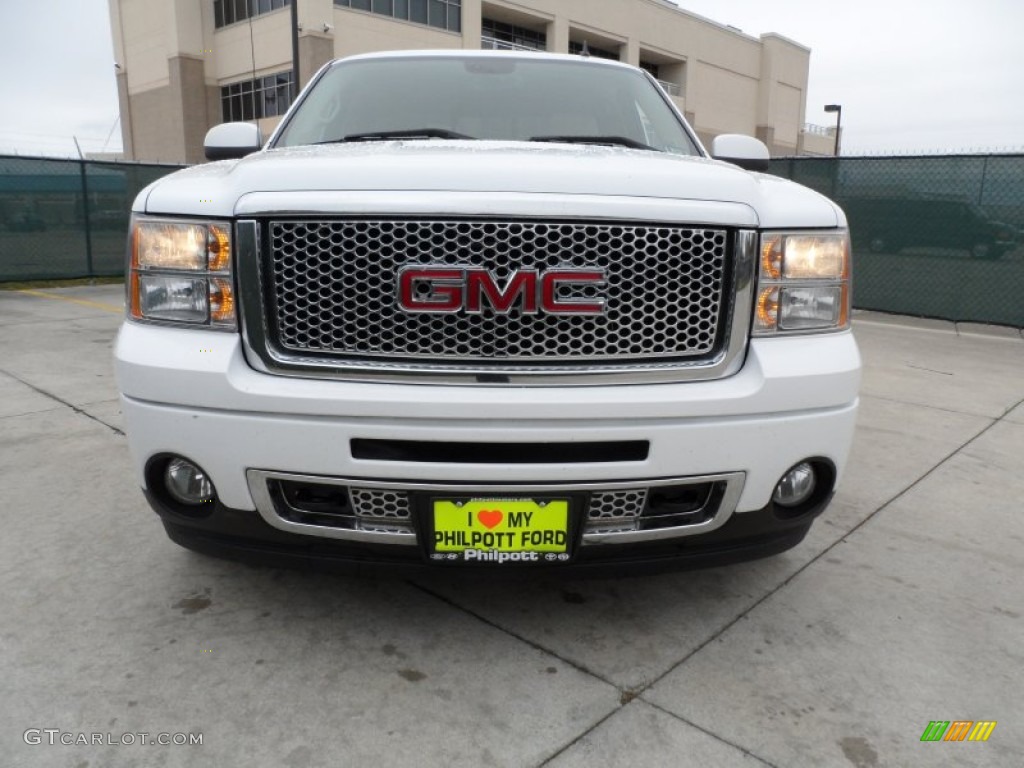 2008 Sierra 1500 Denali Crew Cab AWD - Polar White / Cocoa/Light Cashmere photo #9