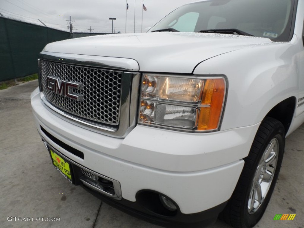 2008 Sierra 1500 Denali Crew Cab AWD - Polar White / Cocoa/Light Cashmere photo #11