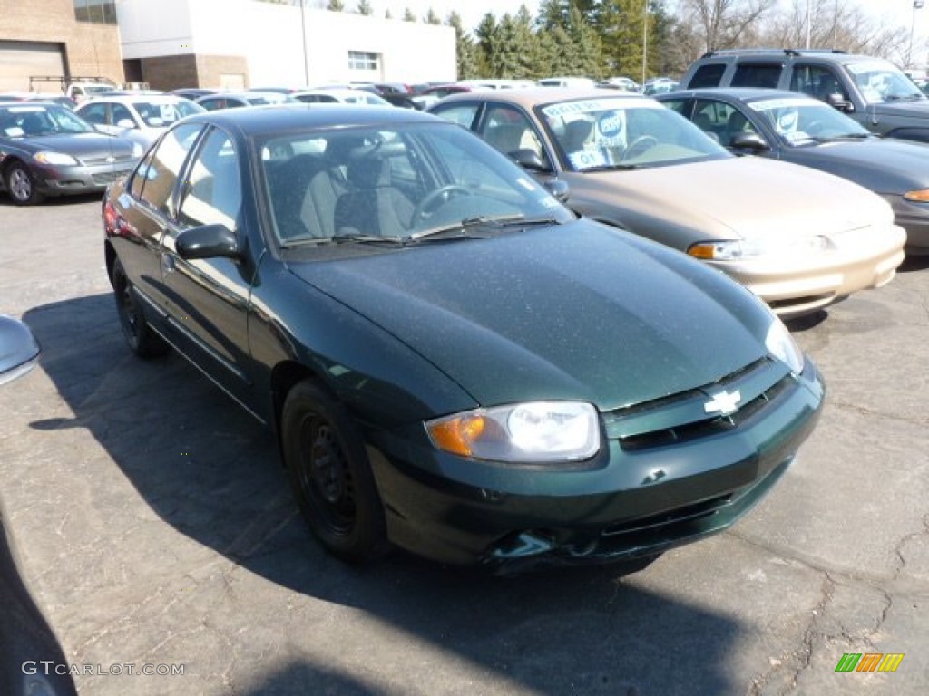 2003 Cavalier LS Sedan - Dark Green Metallic / Graphite Gray photo #1