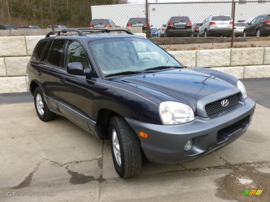 2004 Santa Fe GLS 4WD - Moonlit Blue / Beige photo #1