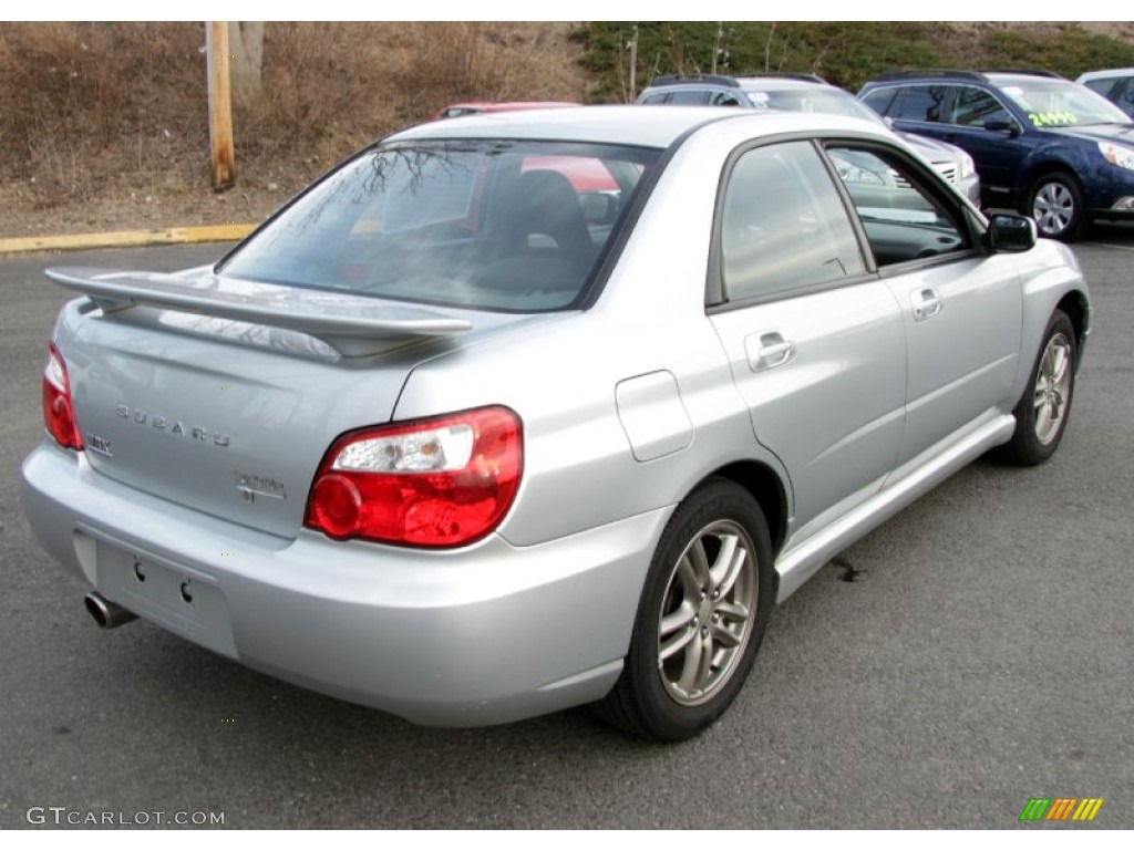 2005 Impreza WRX Sedan - Platinum Silver Metallic / Black photo #6