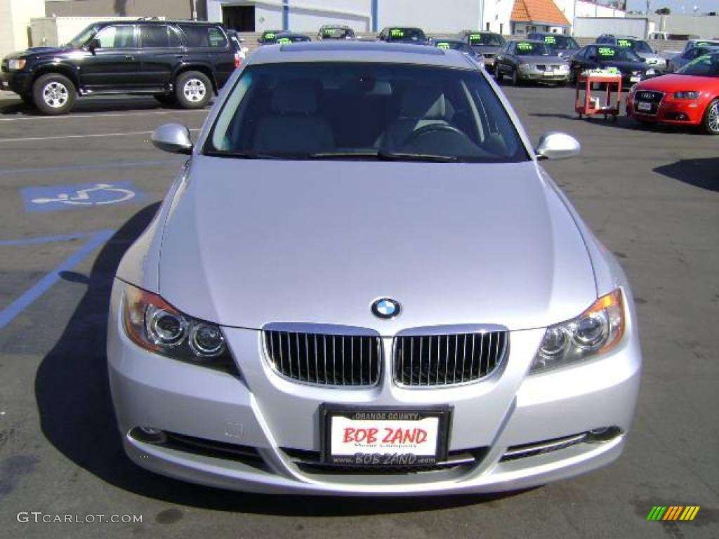 2006 3 Series 330i Sedan - Titanium Silver Metallic / Grey photo #6