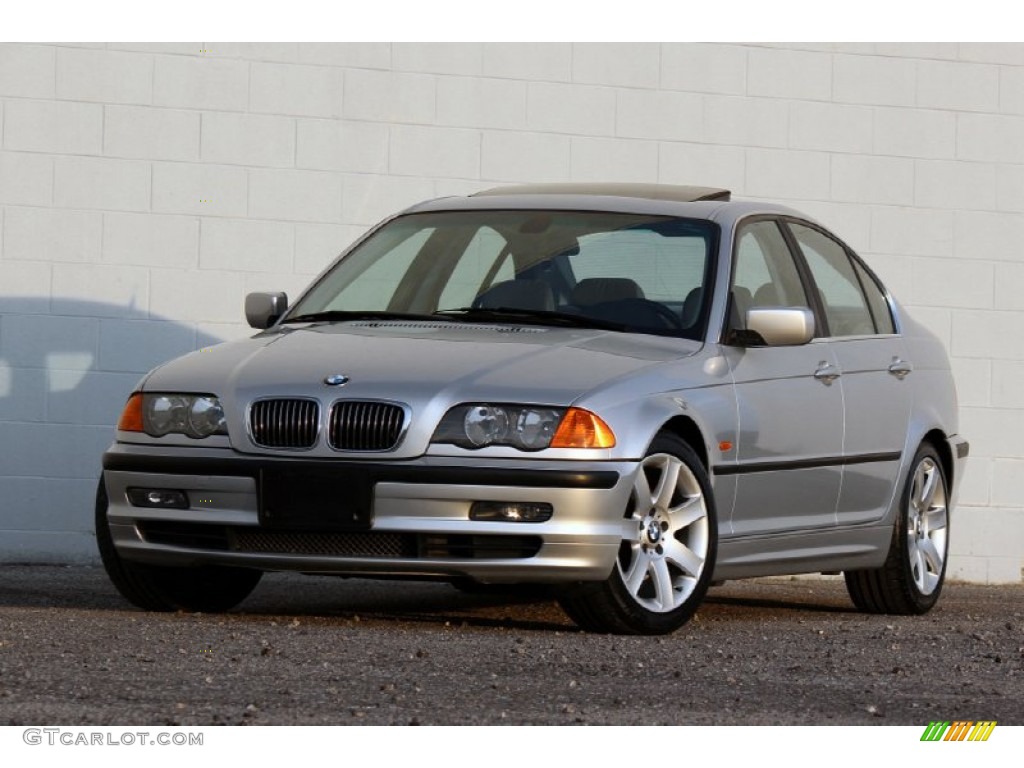 2000 3 Series 328i Sedan - Titanium Silver Metallic / Grey photo #3