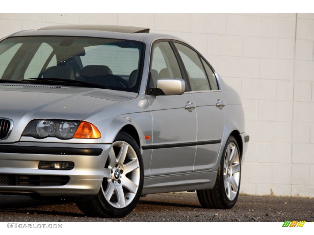 2000 3 Series 328i Sedan - Titanium Silver Metallic / Grey photo #4