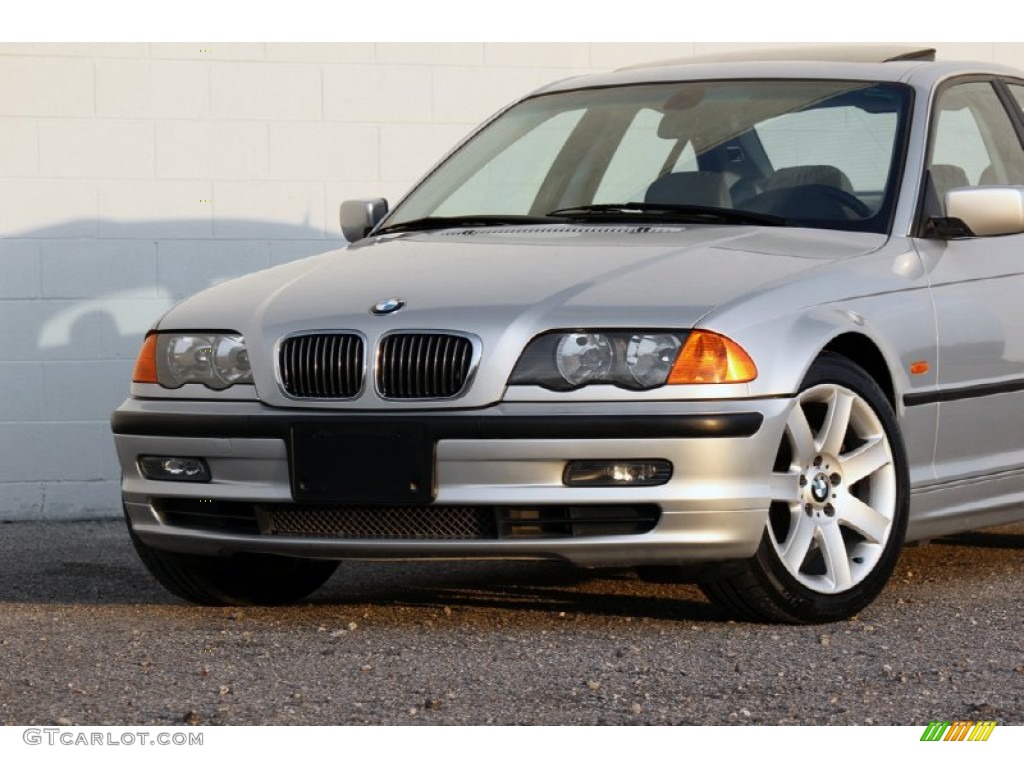 2000 3 Series 328i Sedan - Titanium Silver Metallic / Grey photo #7