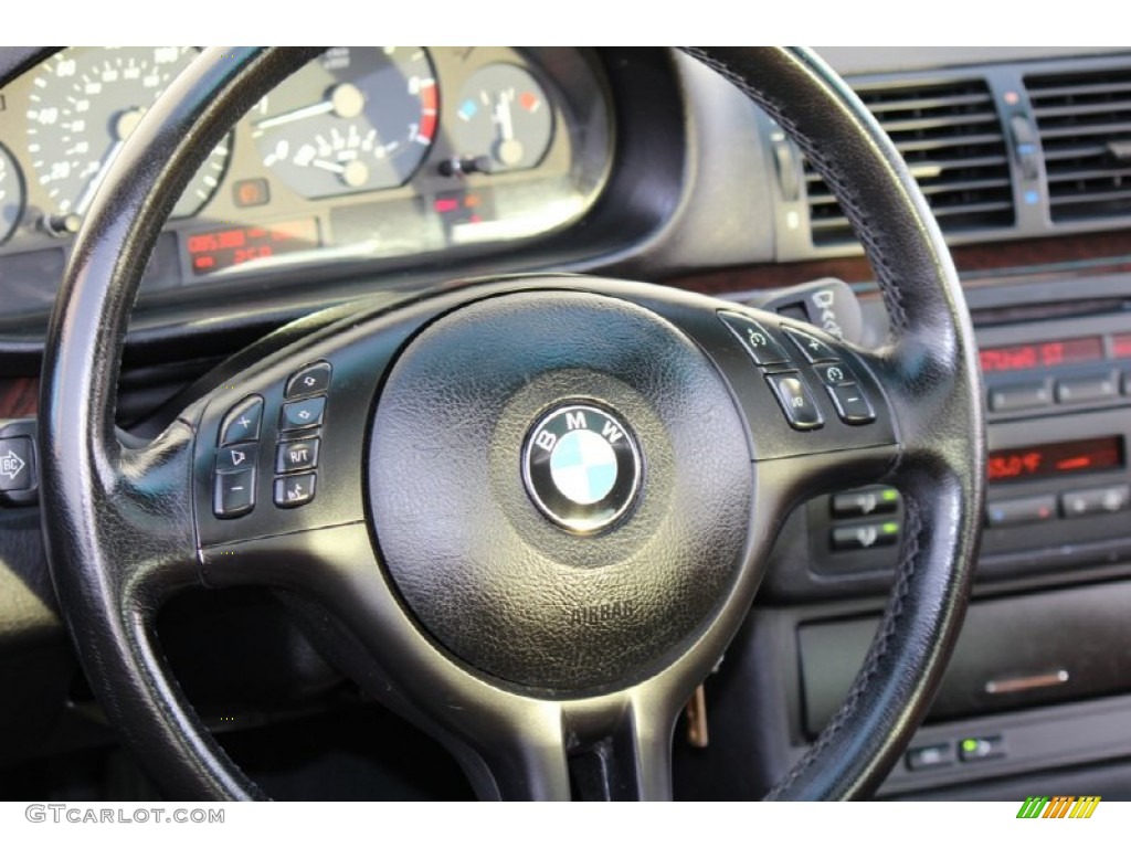 2002 BMW 3 Series 325i Coupe Sand Steering Wheel Photo #61571217