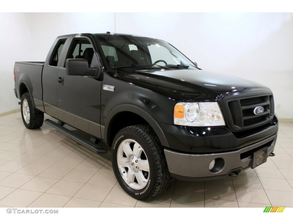 2007 F150 FX4 SuperCab 4x4 - Black / Black photo #1