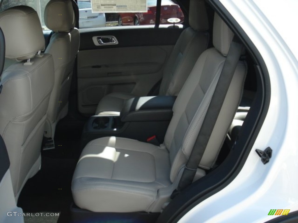 2012 Explorer Limited 4WD - White Platinum Tri-Coat / Medium Light Stone photo #13
