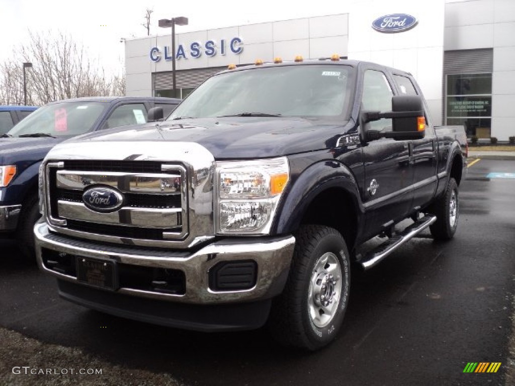 2012 F350 Super Duty XLT Crew Cab 4x4 - Dark Blue Pearl Metallic / Steel photo #1