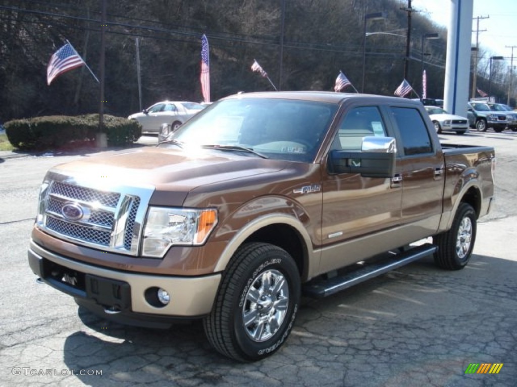 2012 F150 Lariat SuperCrew 4x4 - Golden Bronze Metallic / Pale Adobe photo #4