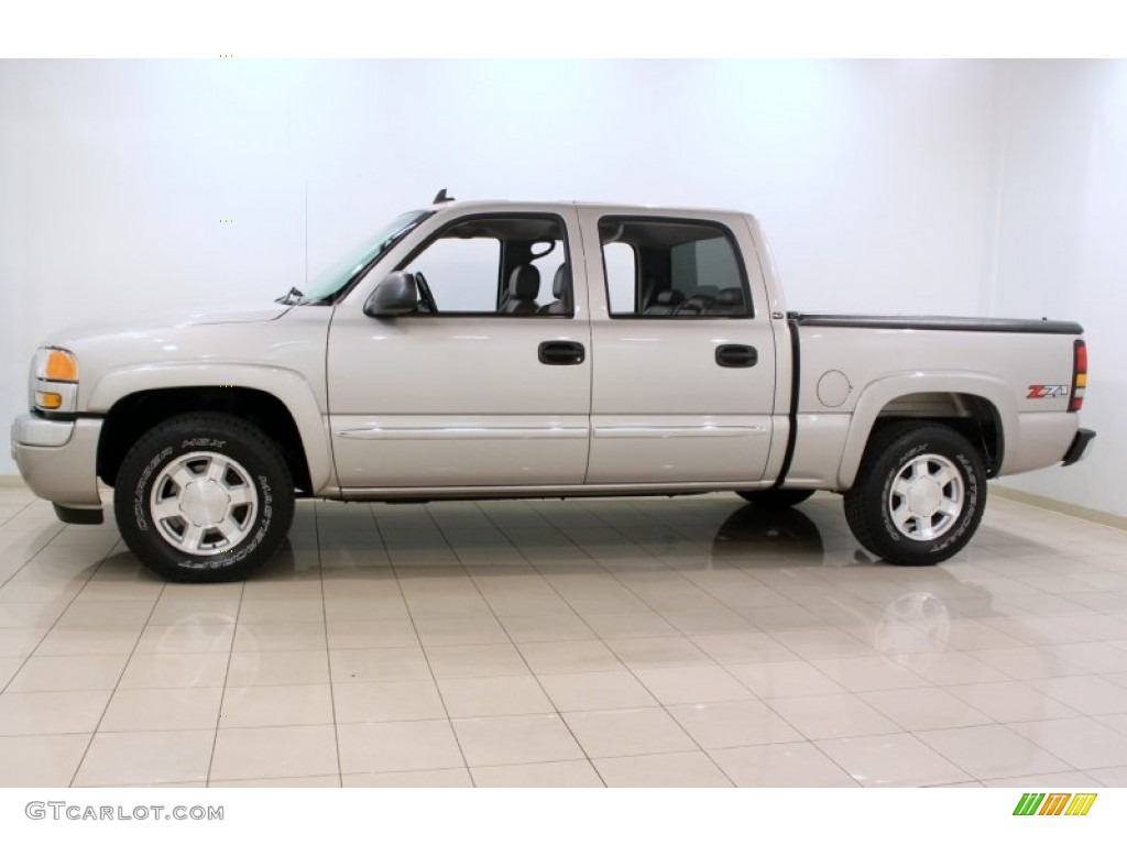 2006 Sierra 1500 SLT Z71 Crew Cab 4x4 - Silver Birch Metallic / Neutral photo #4