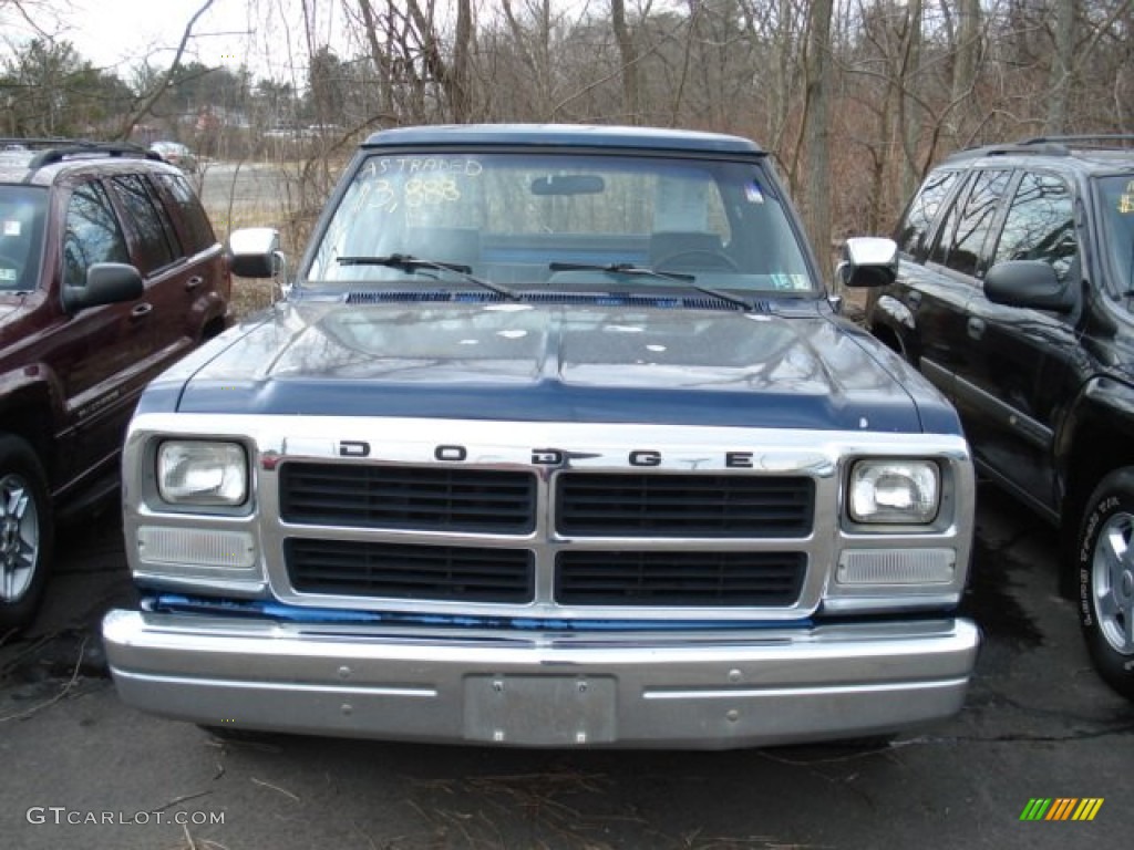 1991 Ram Truck Regular Cab - Dark Spectrum Blue Metallic / Gray photo #2