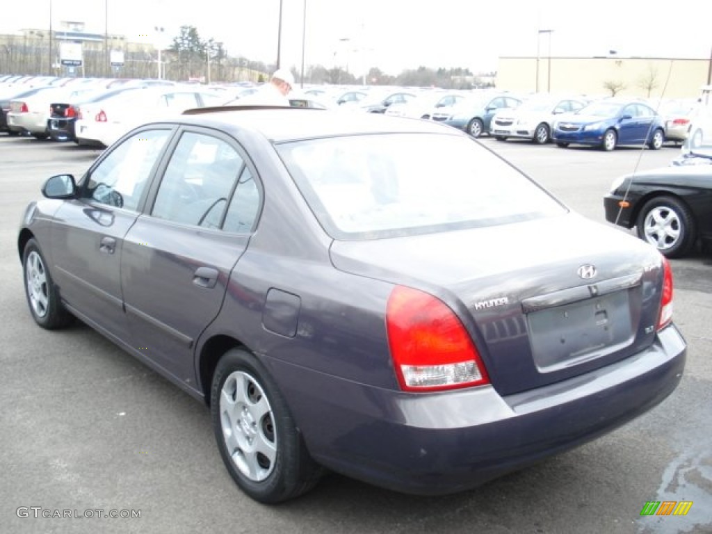 2002 Elantra GLS Sedan - Midnight Gray / Gray photo #6