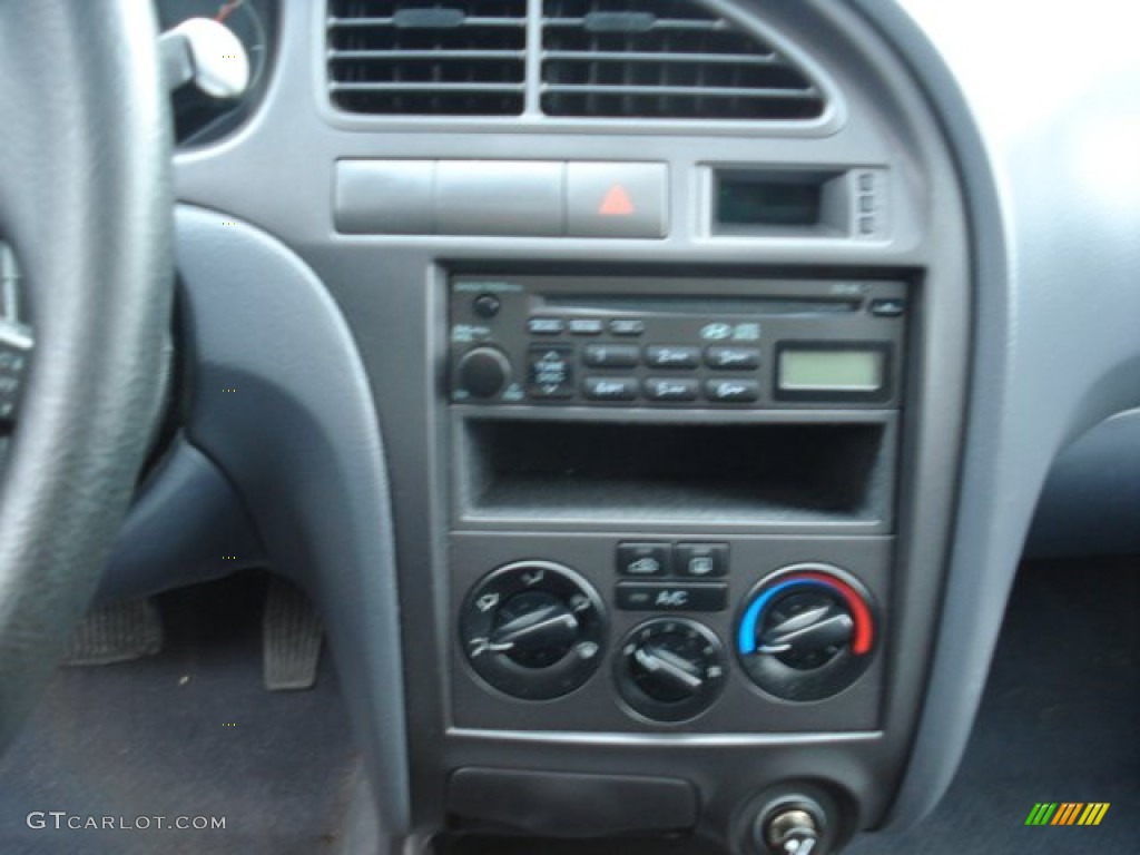 2002 Elantra GLS Sedan - Midnight Gray / Gray photo #12