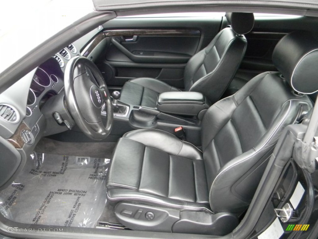 Black Interior 2004 Audi S4 4.2 quattro Cabriolet Photo #61578435