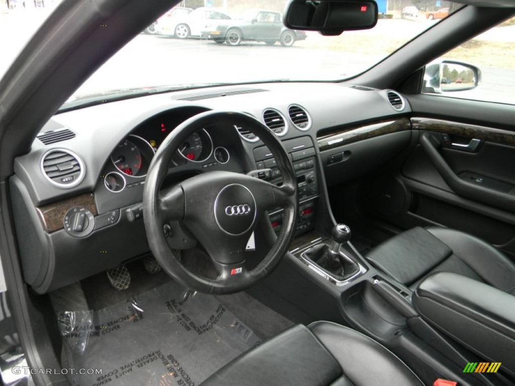 Black Interior 2004 Audi S4 4.2 quattro Cabriolet Photo #61578441