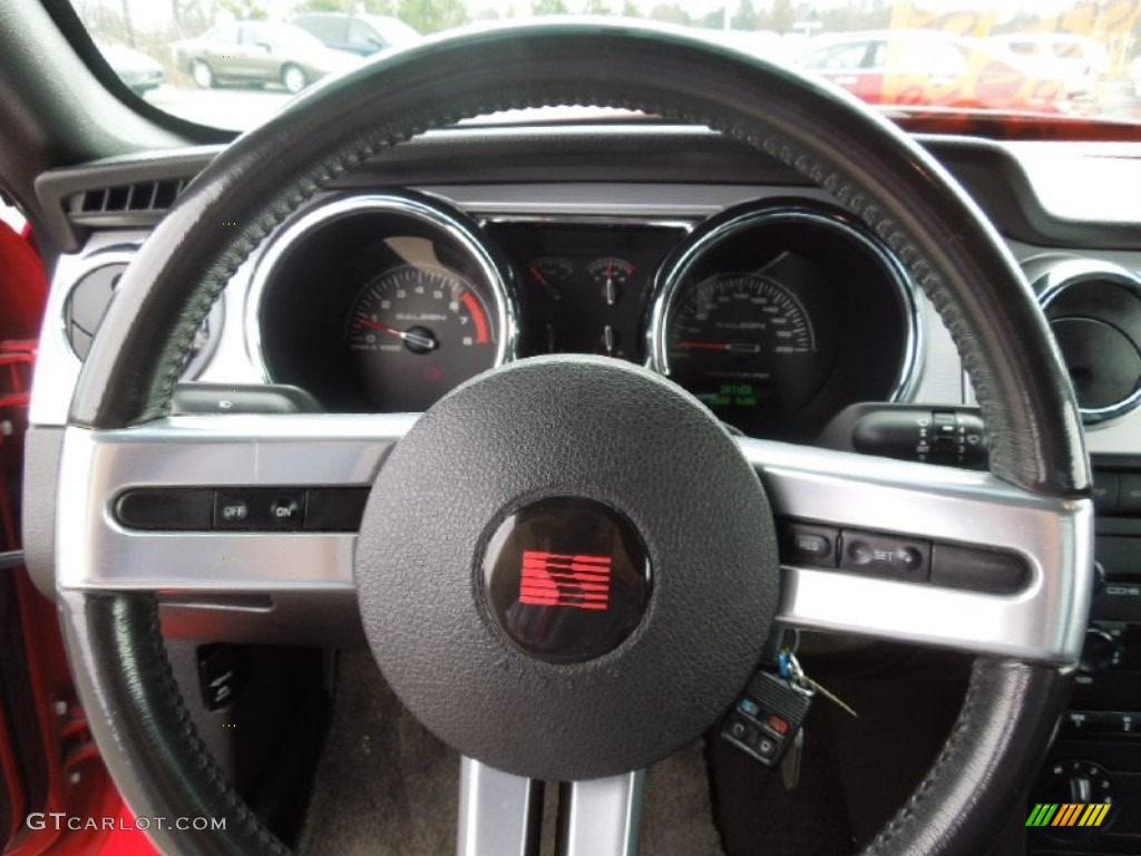 2006 Ford Mustang Saleen S281 Coupe Dark Charcoal Steering Wheel Photo #61581475