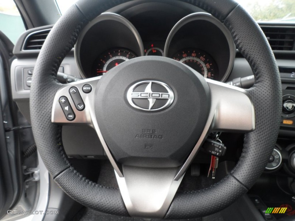 2012 Scion tC Standard tC Model Dark Charcoal Steering Wheel Photo #61582234