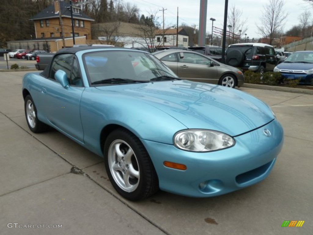 2001 MX-5 Miata Roadster - Crystal Blue Metallic / Black photo #6
