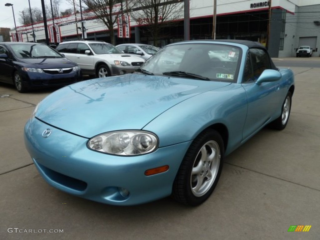 2001 MX-5 Miata Roadster - Crystal Blue Metallic / Black photo #11