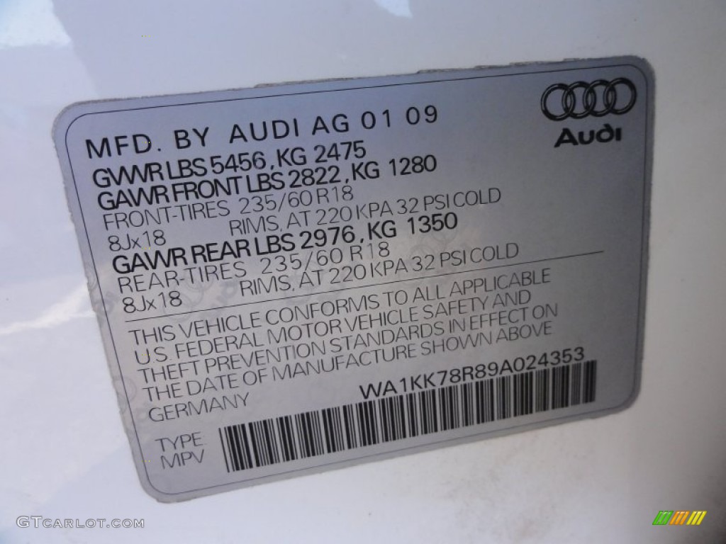 2009 Q5 3.2 Premium quattro - Ibis White / Cardamom Beige photo #44