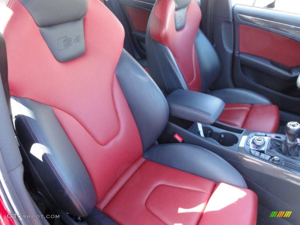Black/Red Interior 2010 Audi S4 3.0 quattro Sedan Photo #61584231