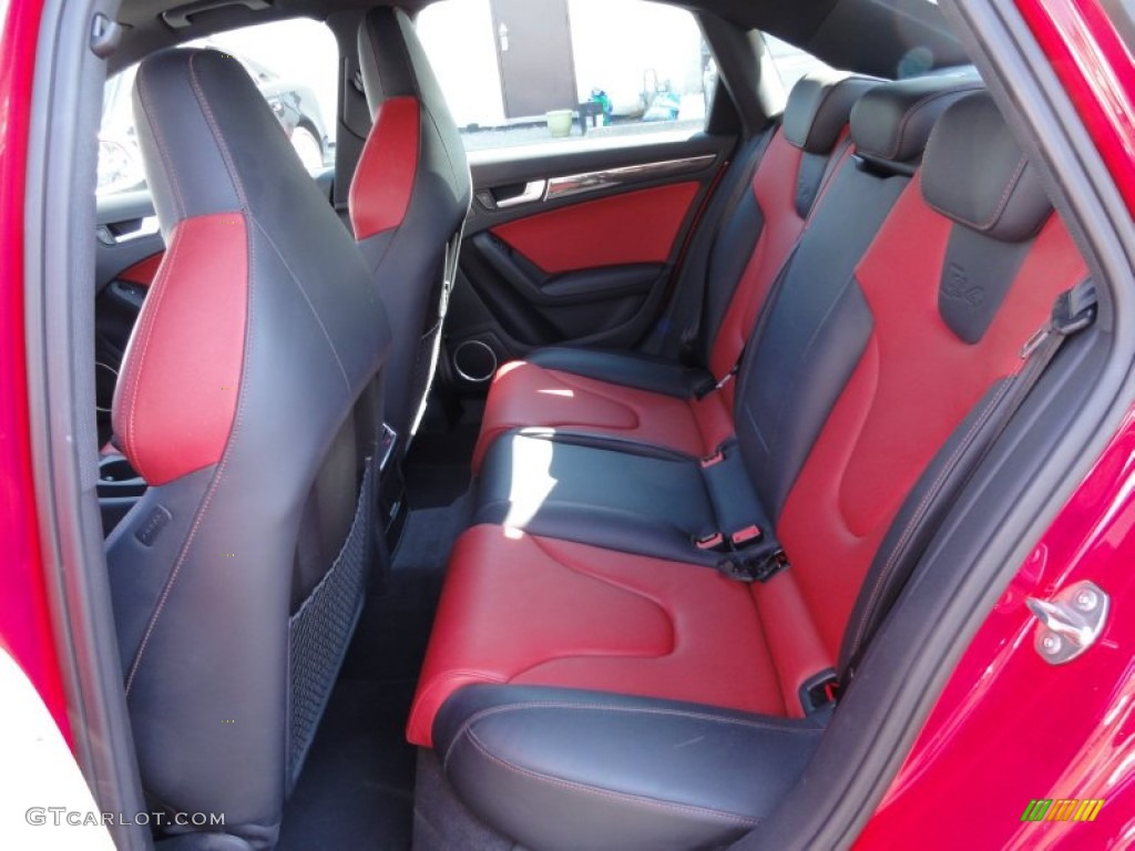 Black/Red Interior 2010 Audi S4 3.0 quattro Sedan Photo #61584272