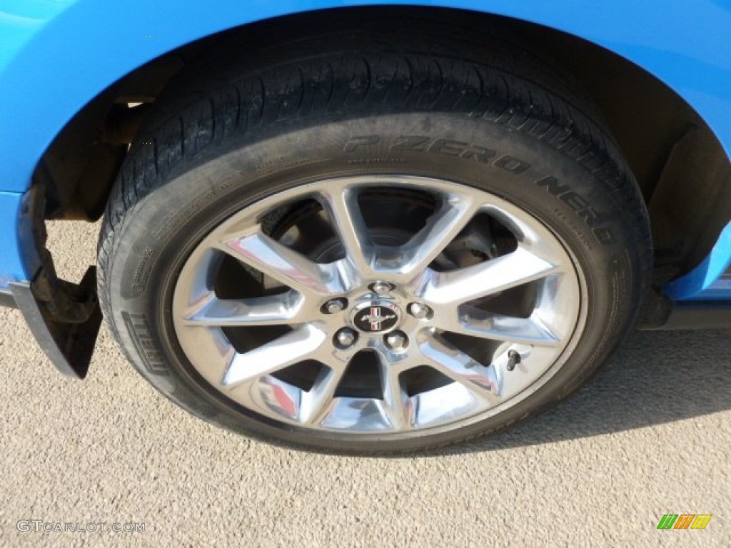 2010 Mustang V6 Premium Coupe - Grabber Blue / Charcoal Black photo #20