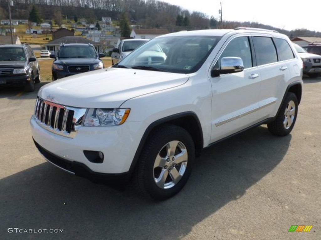 2011 Grand Cherokee Limited 4x4 - Stone White / Black/Light Frost Beige photo #1