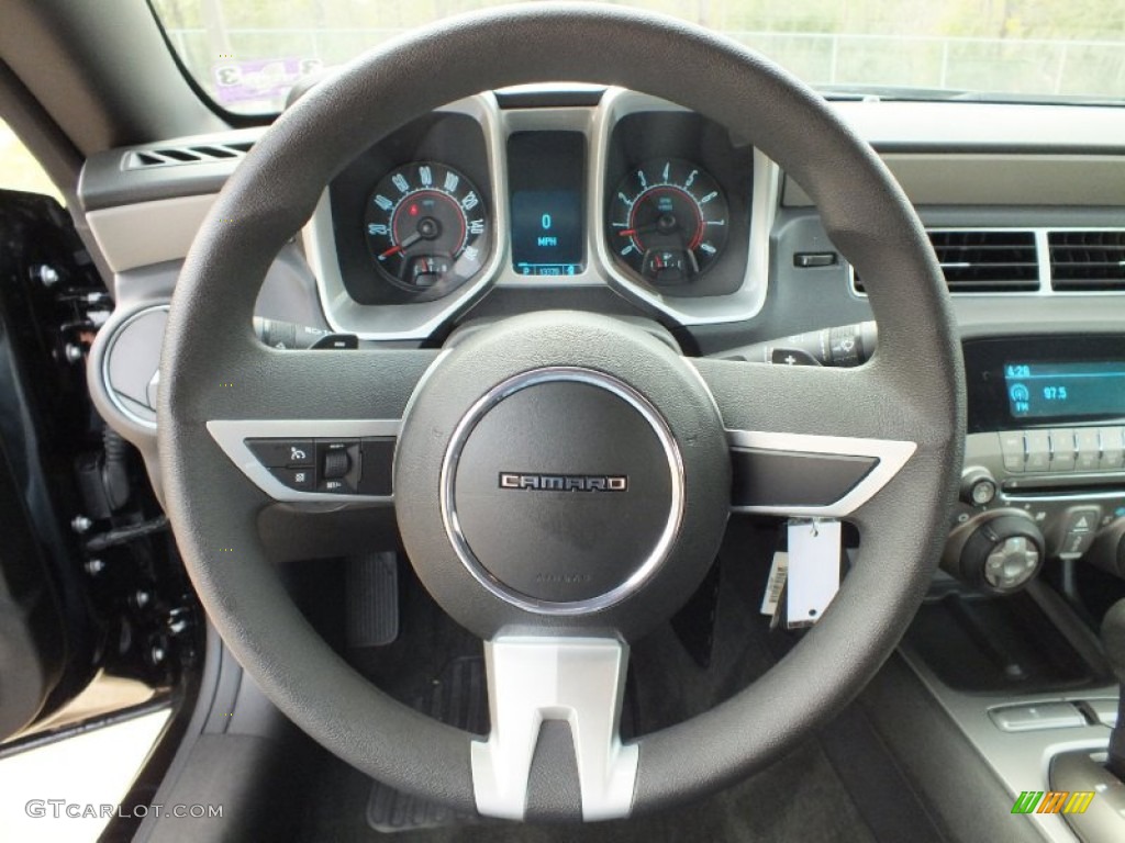 2011 Chevrolet Camaro LS Coupe Black Steering Wheel Photo #61587458