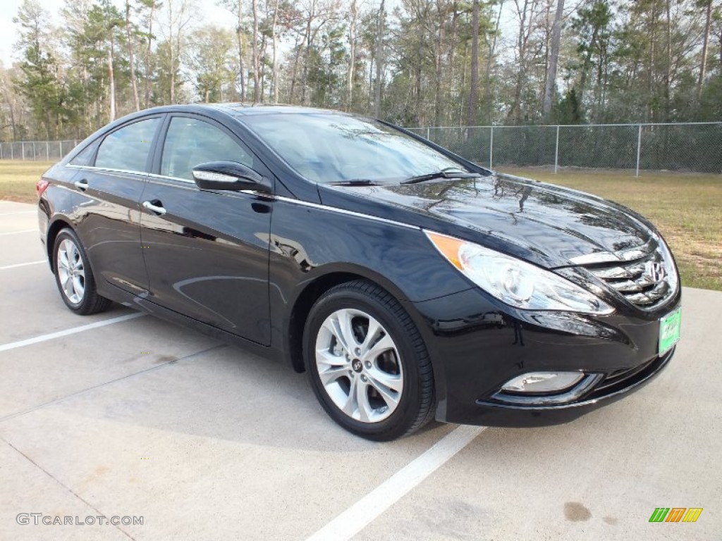 2012 Sonata Limited - Midnight Black / Camel photo #1