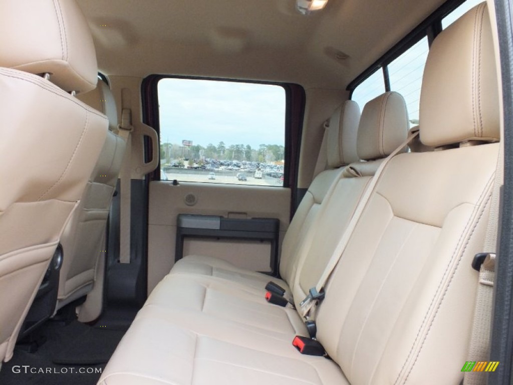 2012 F350 Super Duty Lariat Crew Cab 4x4 - Autumn Red / Adobe photo #4
