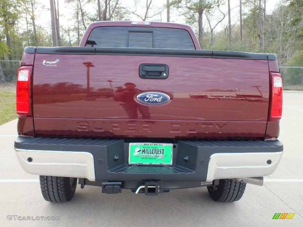 2012 F350 Super Duty Lariat Crew Cab 4x4 - Autumn Red / Adobe photo #6