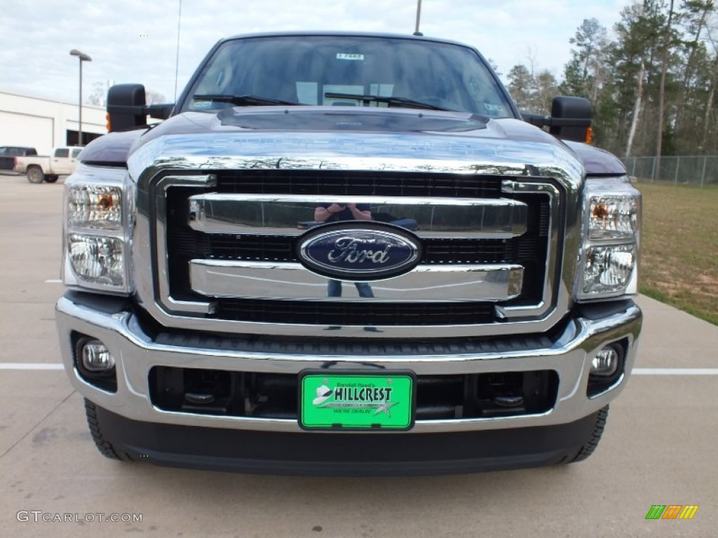 2012 F350 Super Duty Lariat Crew Cab 4x4 - Autumn Red / Adobe photo #10