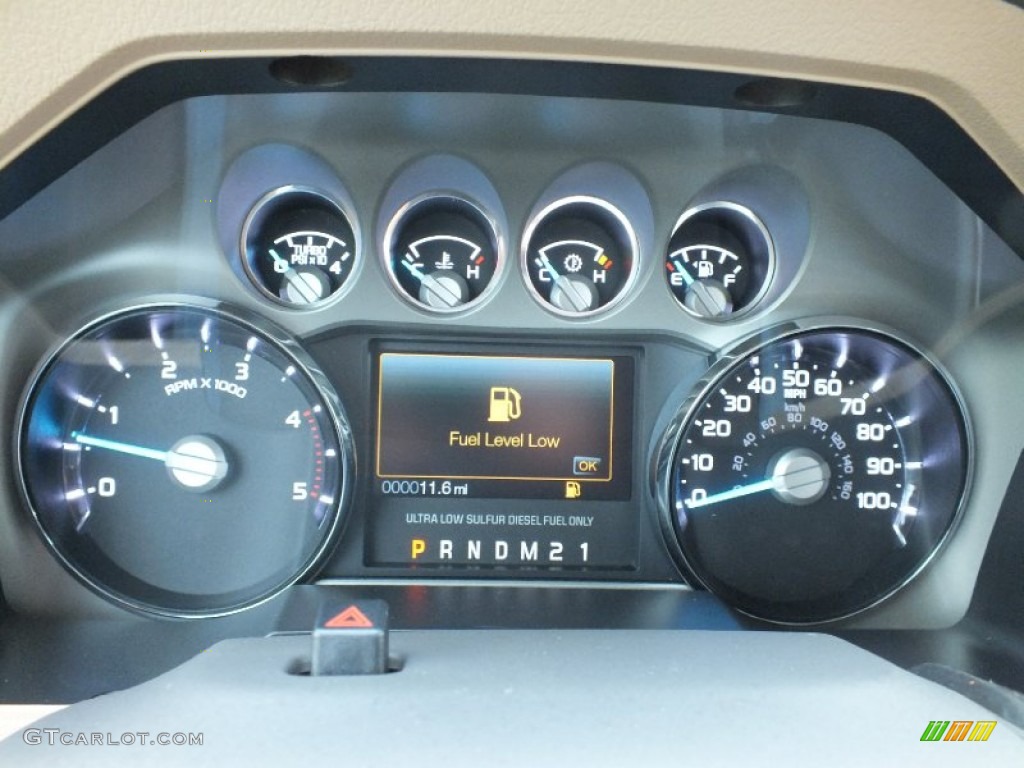 2012 F350 Super Duty Lariat Crew Cab 4x4 - Autumn Red / Adobe photo #14
