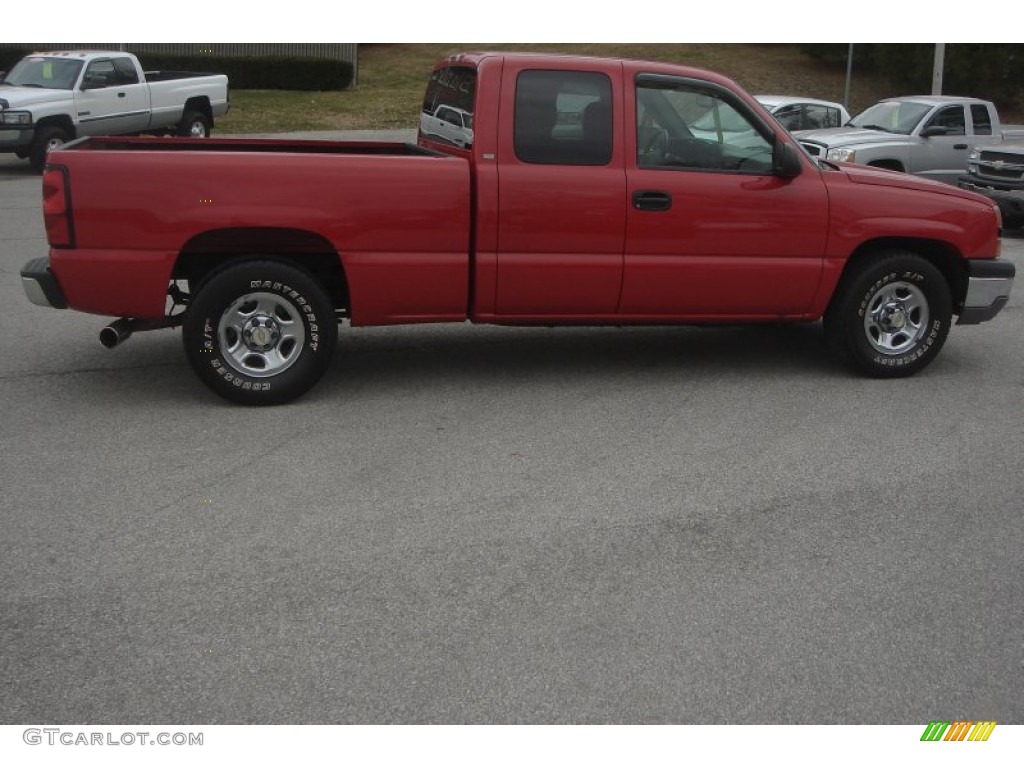 2004 Silverado 1500 LS Extended Cab - Victory Red / Dark Charcoal photo #24