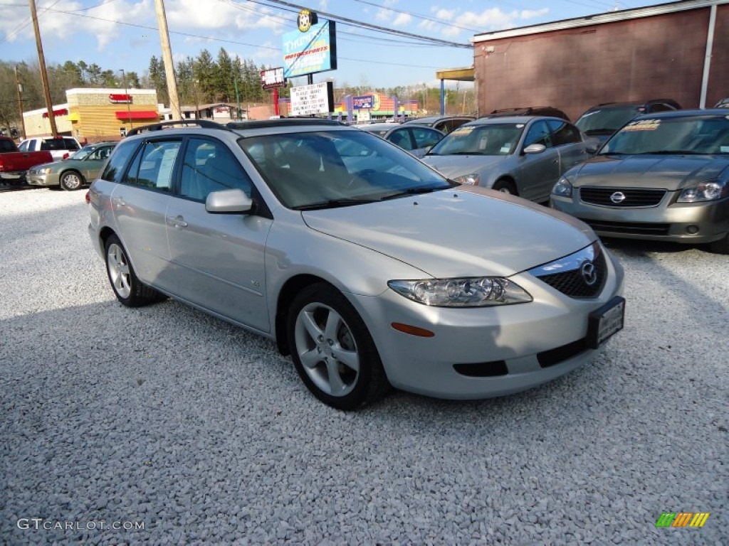 2005 MAZDA6 s Sport Wagon - Glacier Silver Metallic / Gray photo #1