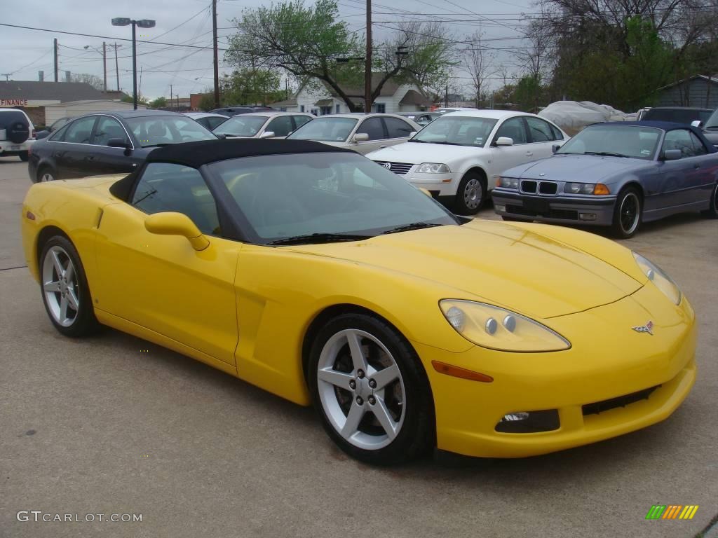 2006 Corvette Convertible - Velocity Yellow / Ebony Black photo #3