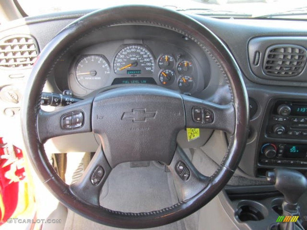 2002 Chevrolet TrailBlazer LTZ 4x4 Dark Pewter Steering Wheel Photo #61590522