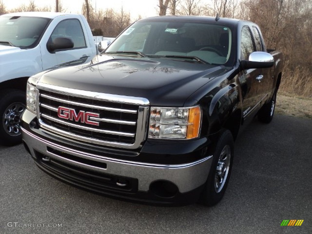 2012 Sierra 1500 SLE Extended Cab - Onyx Black / Ebony photo #1