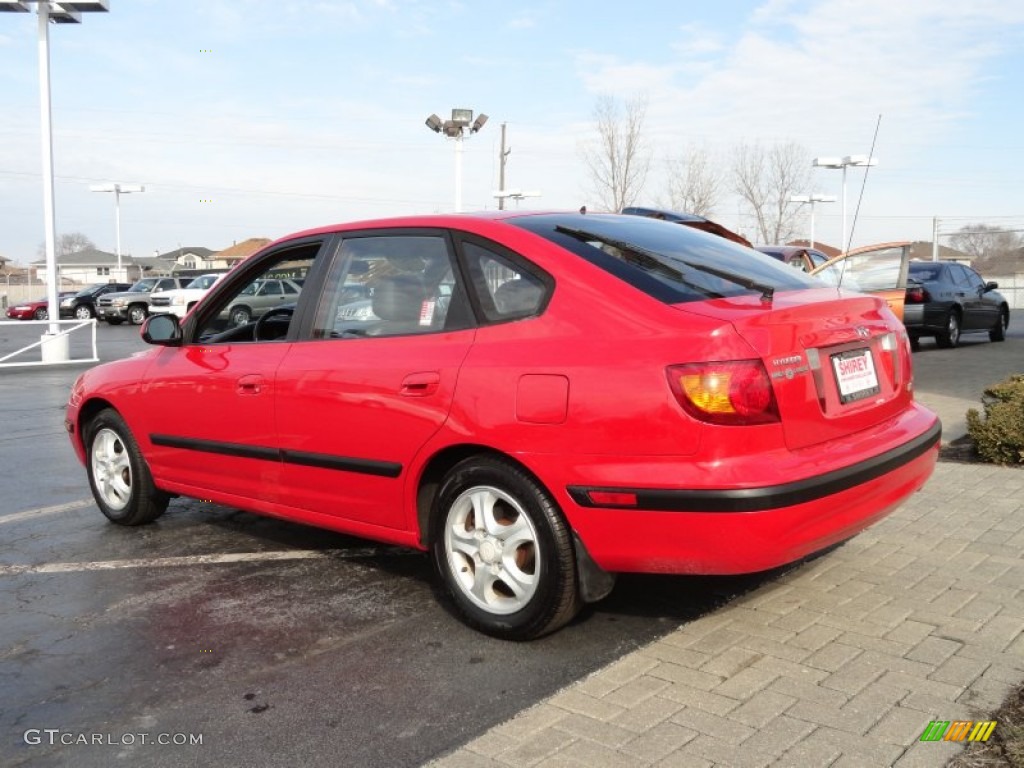 2002 Elantra GT Hatchback - Rally Red / Dark Gray photo #6