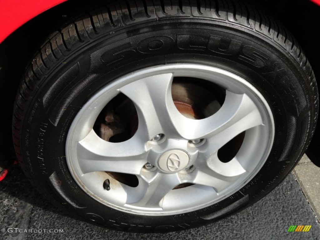 2002 Elantra GT Hatchback - Rally Red / Dark Gray photo #7