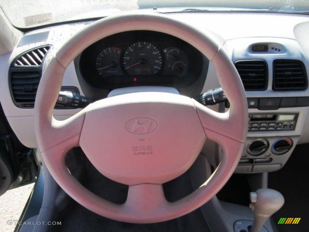 2004 Accent GL Sedan - Quartz Green / Gray photo #11