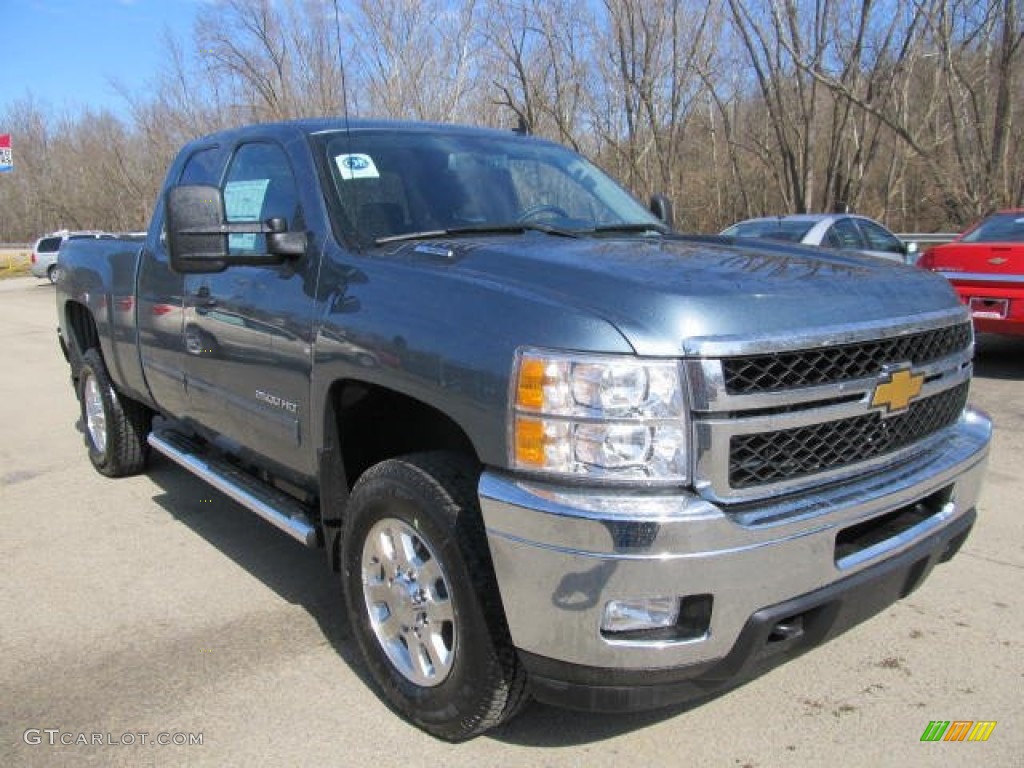 Blue Granite Metallic 2012 Chevrolet Silverado 2500HD LT Extended Cab 4x4 Exterior Photo #61605261