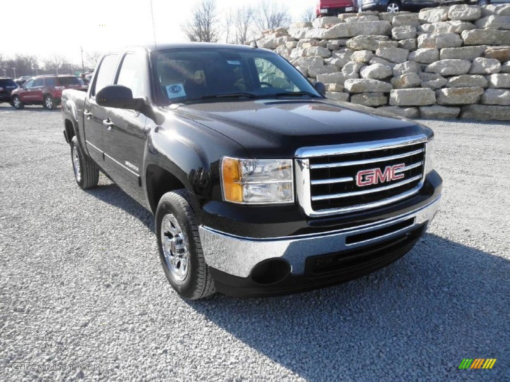 2012 Sierra 1500 SL Crew Cab - Onyx Black / Dark Titanium photo #2