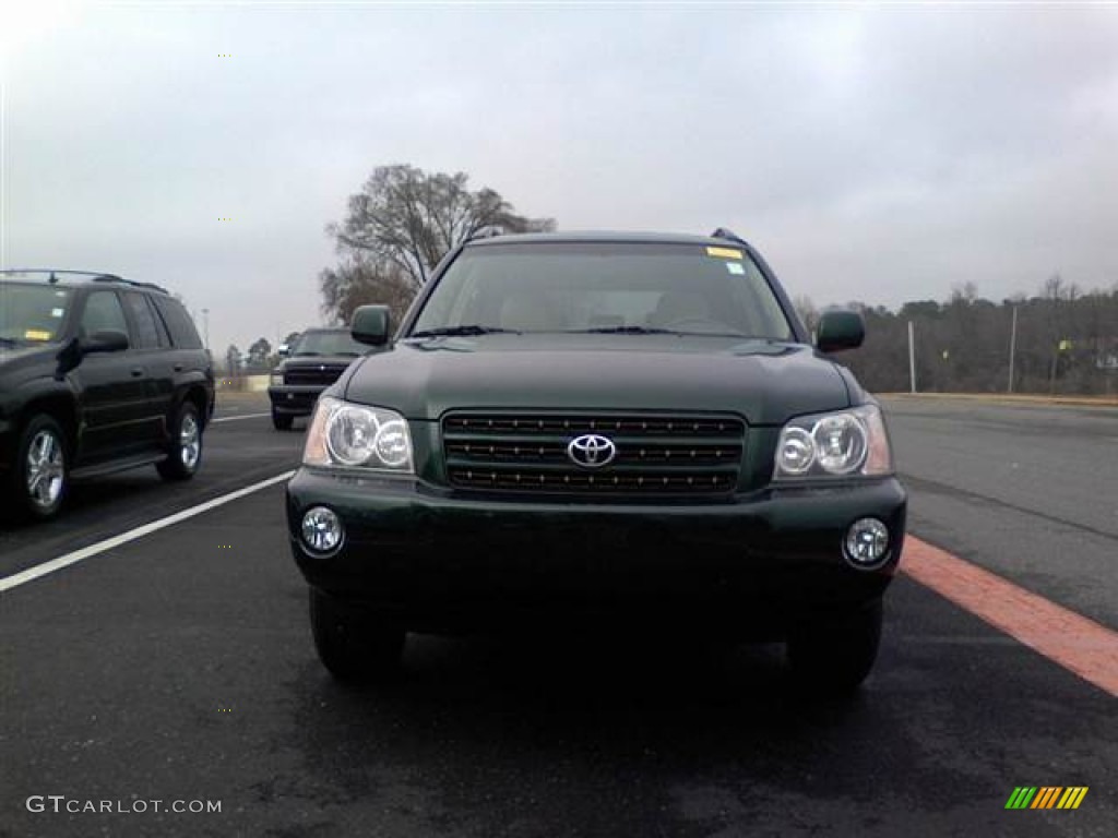 2001 Highlander Limited 4WD - Electric Green Mica / Ivory photo #2