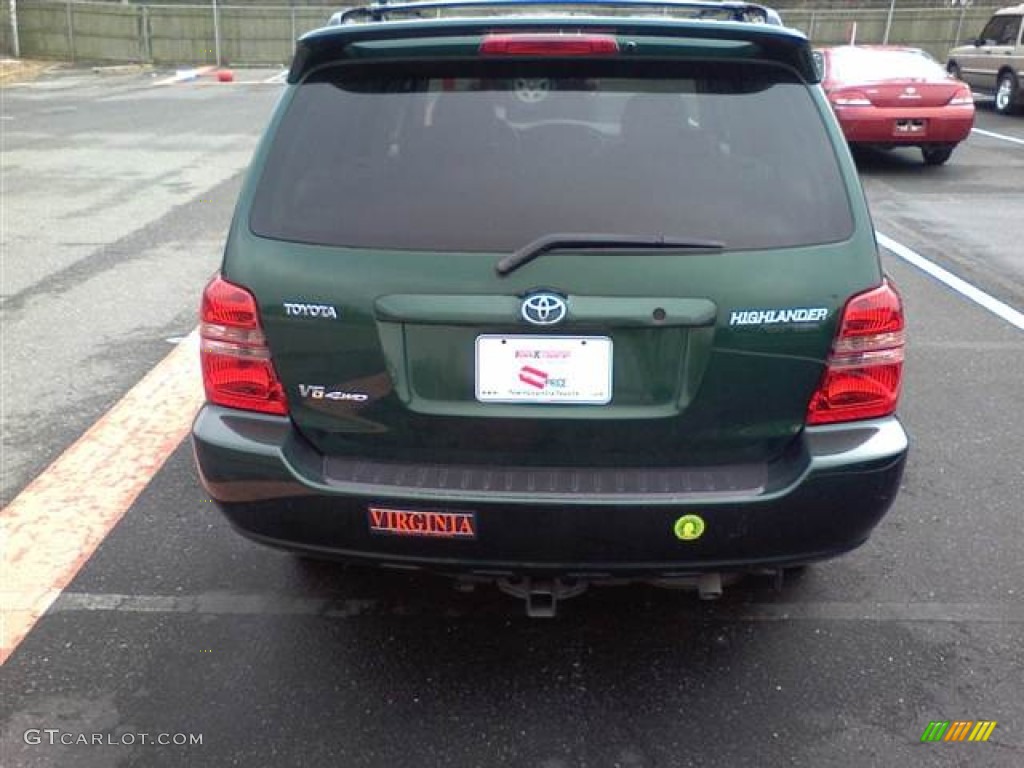 2001 Highlander Limited 4WD - Electric Green Mica / Ivory photo #4