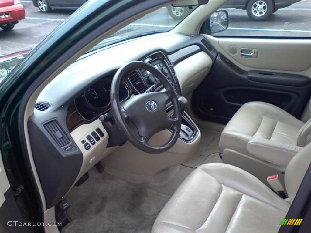 2001 Highlander Limited 4WD - Electric Green Mica / Ivory photo #6
